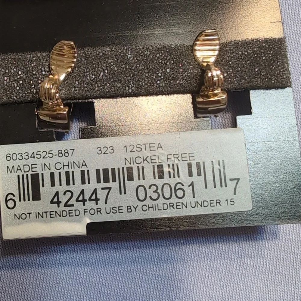 Anne Klein Clip Goldtone Sparkling Rhinestone E-Z Comfort Earrings NWT $24